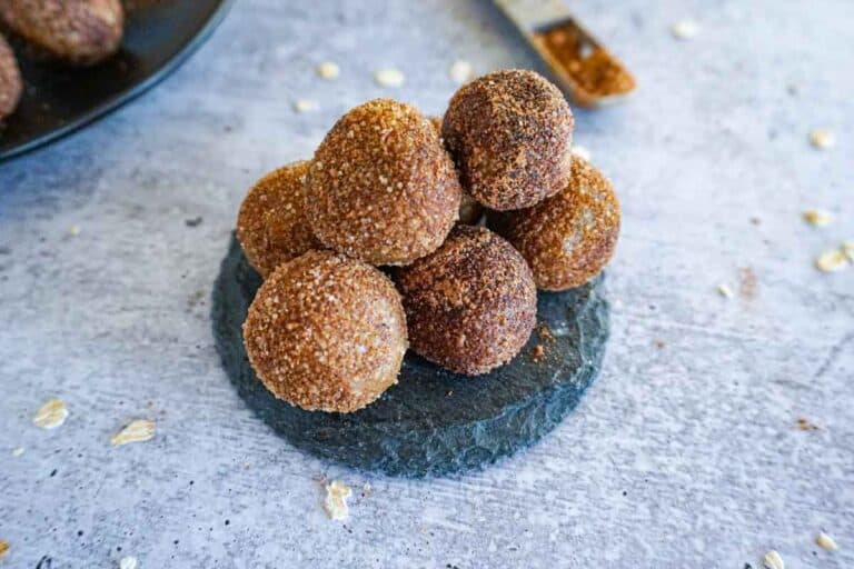 close up churros flavored energy bites