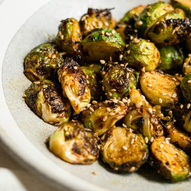 Miso Glazed Brussels Sprouts