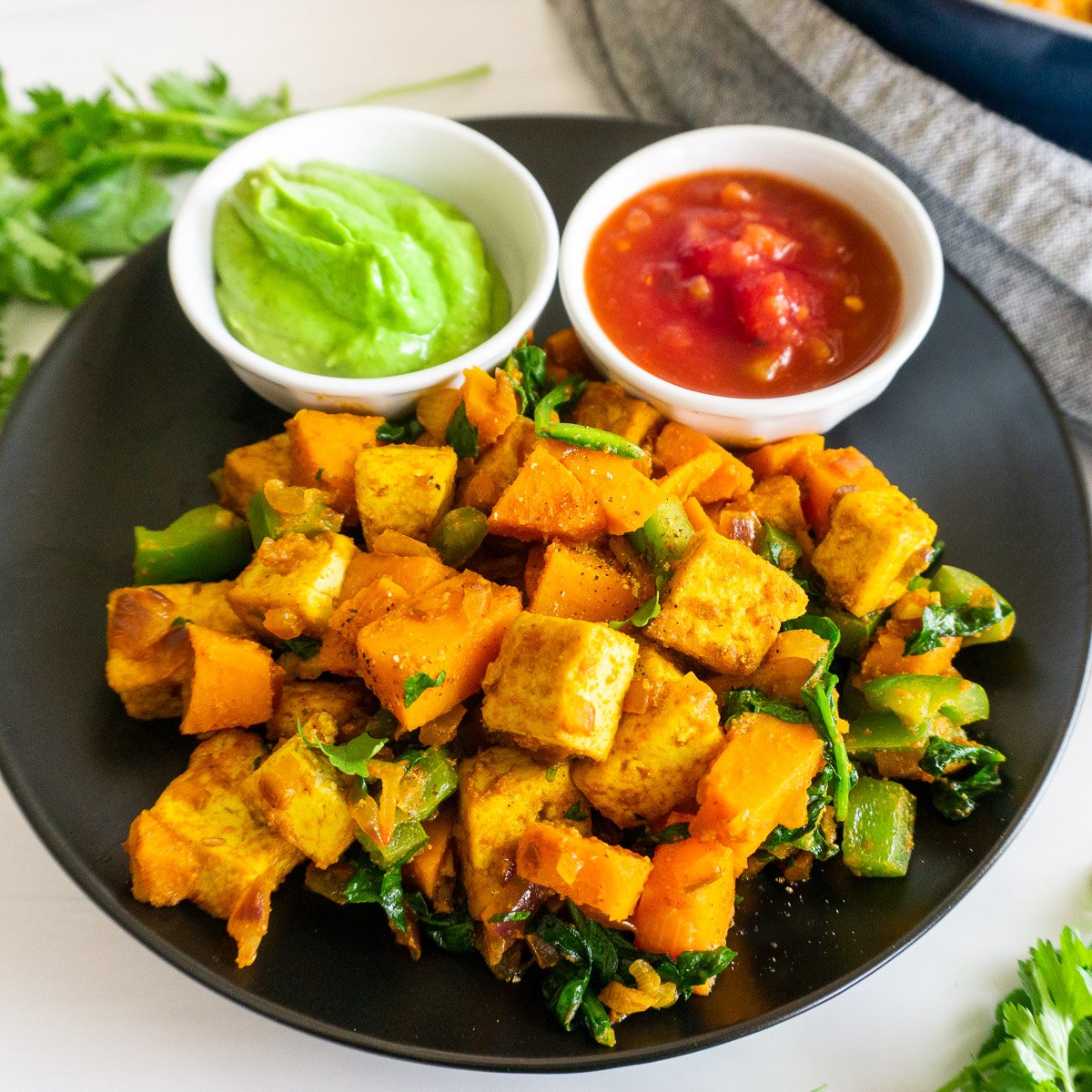 Sweet Potato and Tofu Breakfast Hash Share the Spice