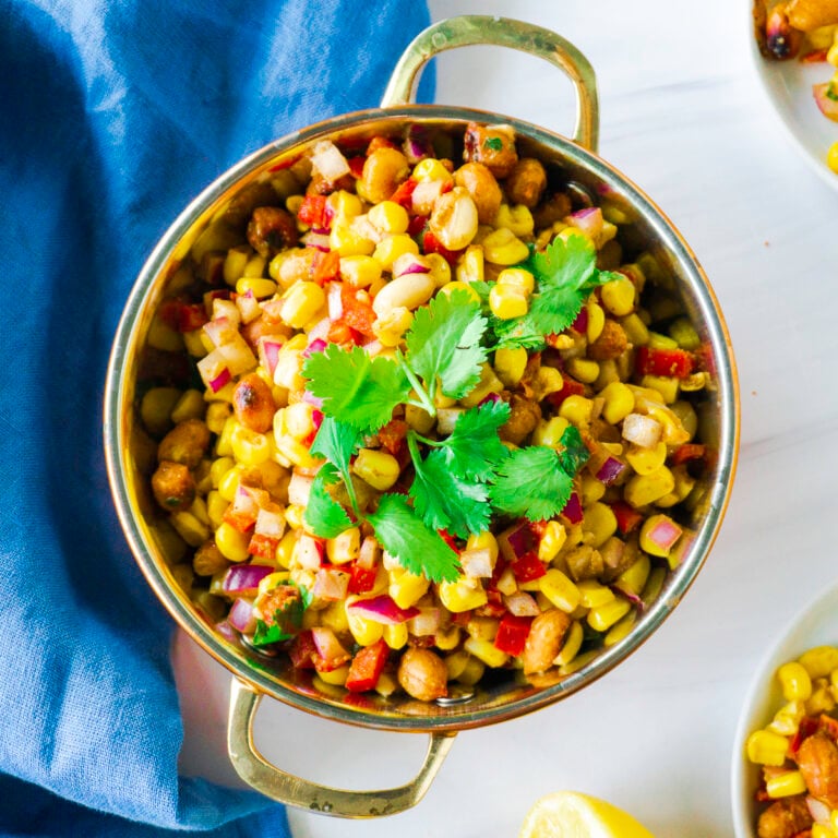 Corn Chaat with Peanuts
