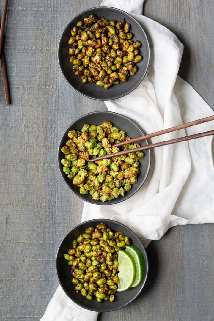 Air Fryer Roasted Edamame Share the Spice