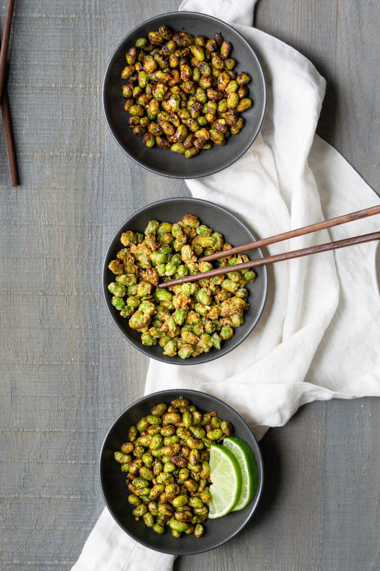 Air Fryer Roasted Edamame Share the Spice
