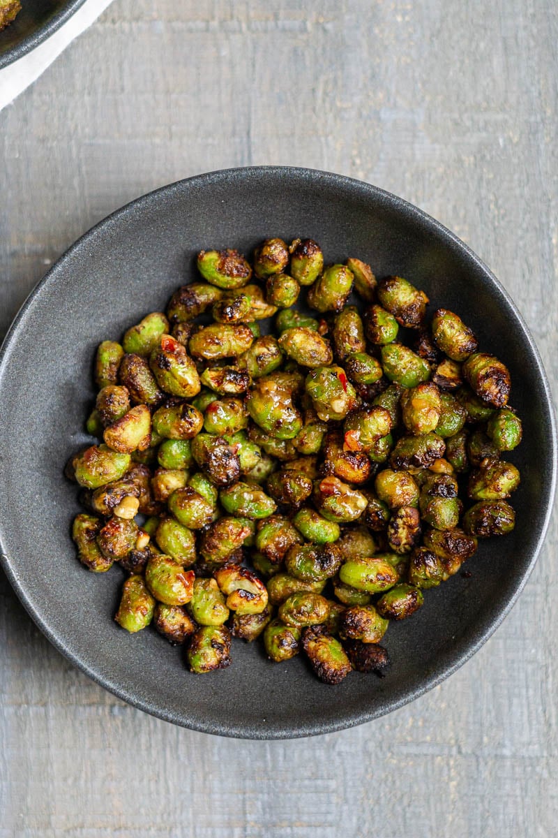 Air Fryer Roasted Edamame Share the Spice