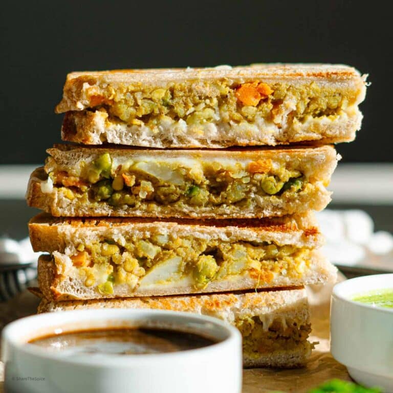 stacked grilled sandwiches