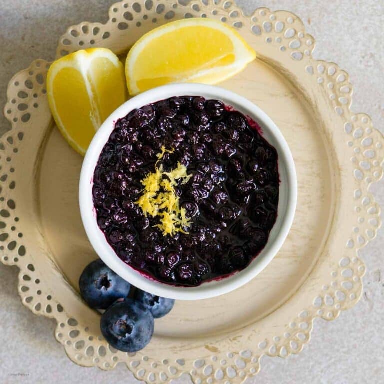blueberry compote with lemon