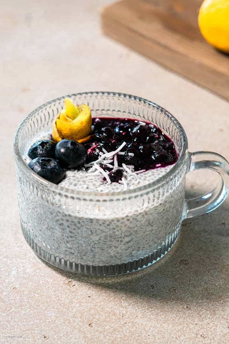 blueberry chia seed pudding