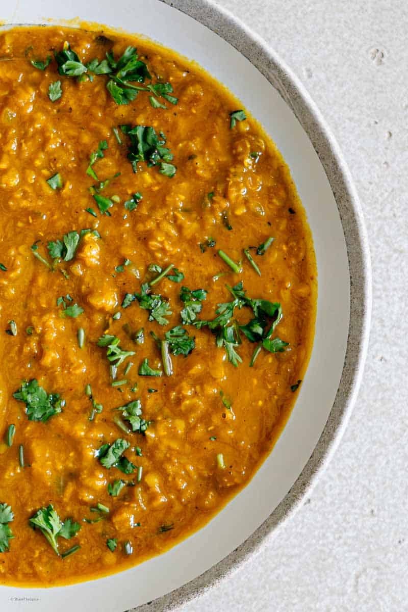 masoor dal with coconut milk