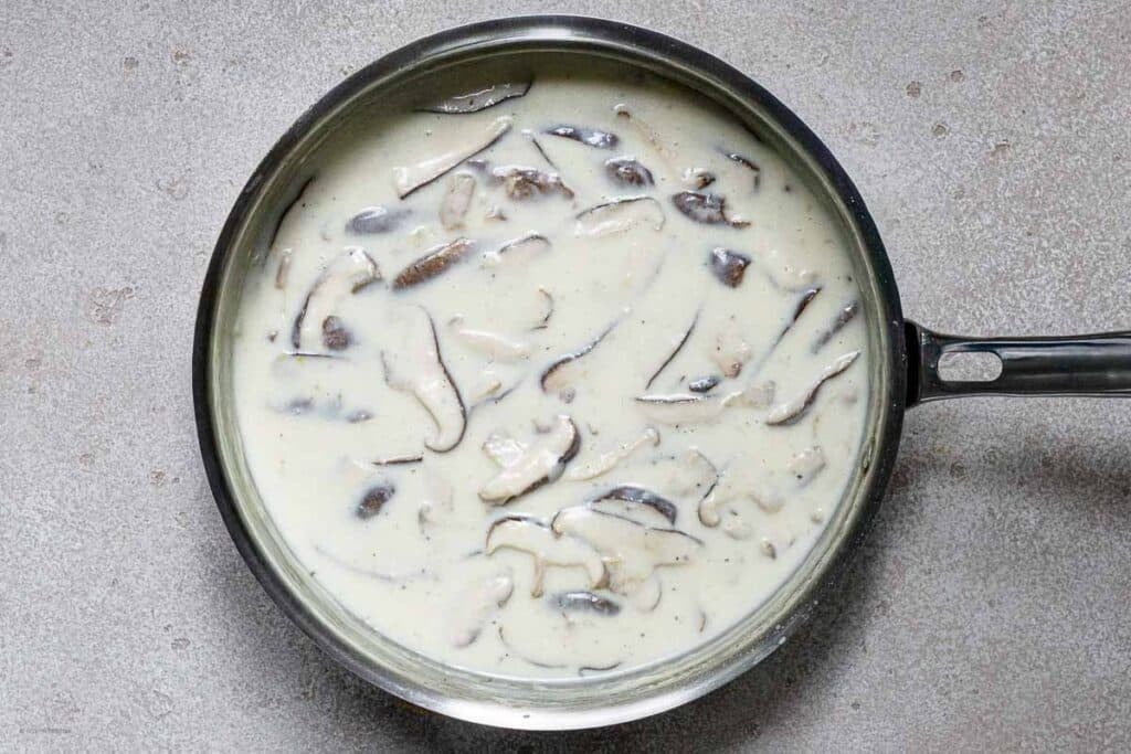 shiitake mushroom sauce bechamel style